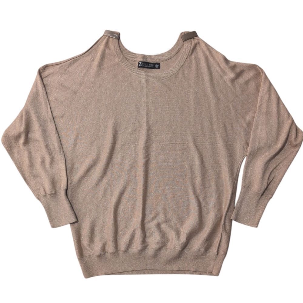 7 Avenue Beige Sweater With show Off Shoulder